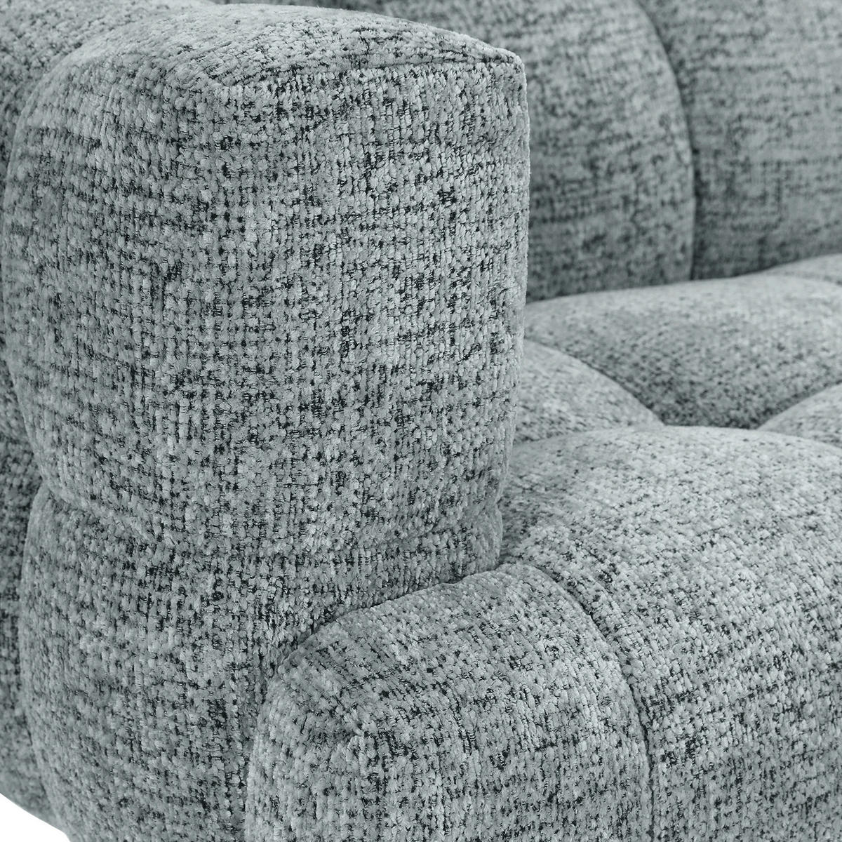 SITZBANK 176/91/78 cm Chenille Mintgrün Metall  - Schwarz/Mintgrün, Design, Textil/Metall (176/91/78cm) - Novel