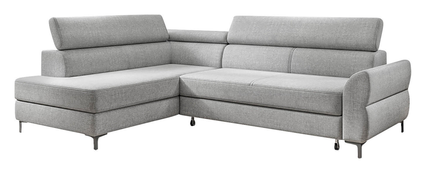 SOFFA i vävt tyg ljusgrå  - ljusgrå/silver, Modern, metall/textil (250/74/90/187cm) - Best Price
