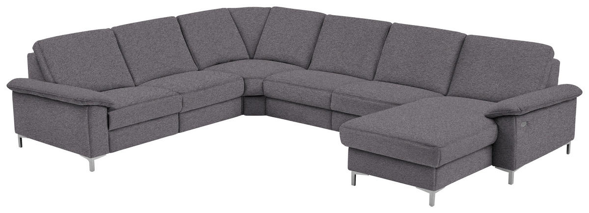 WOHNLANDSCHAFT in Chenille Grau  - Alufarben/Grau, Design, Textil/Metall (265/333/170cm) - Dieter Knoll