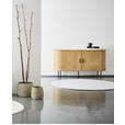 SIDEBOARD  in 140/76/40 cm  - Eichefarben/Schwarz, Design, Holzwerkstoff/Metall (140/76/40cm) - Xora