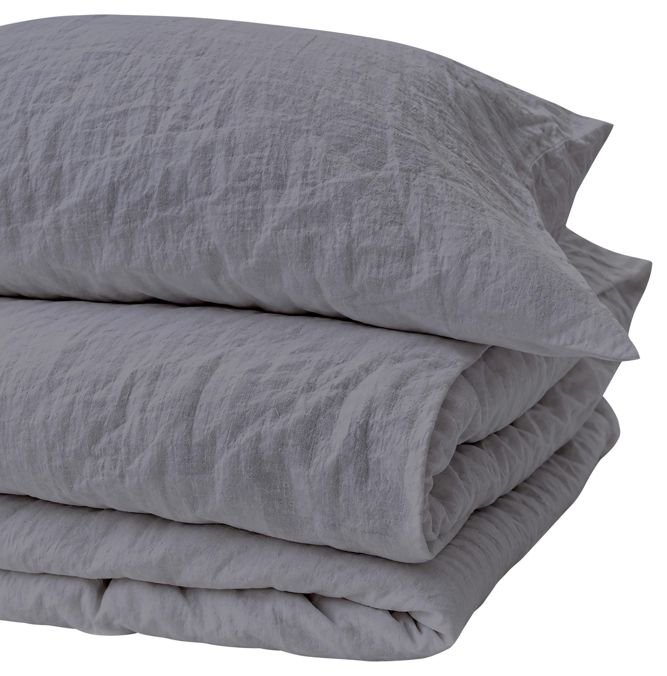 BETTWÄSCHE 2-teilig LEINEN 135/200 cm  - Grau, Basics, Textil (135/200cm)