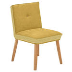 STUHL  in Webstoff, Mikrofaser Holz, Textil  - Eichefarben/Gelb, Design, Holz/Textil (49/86/67cm) - Linea Natura