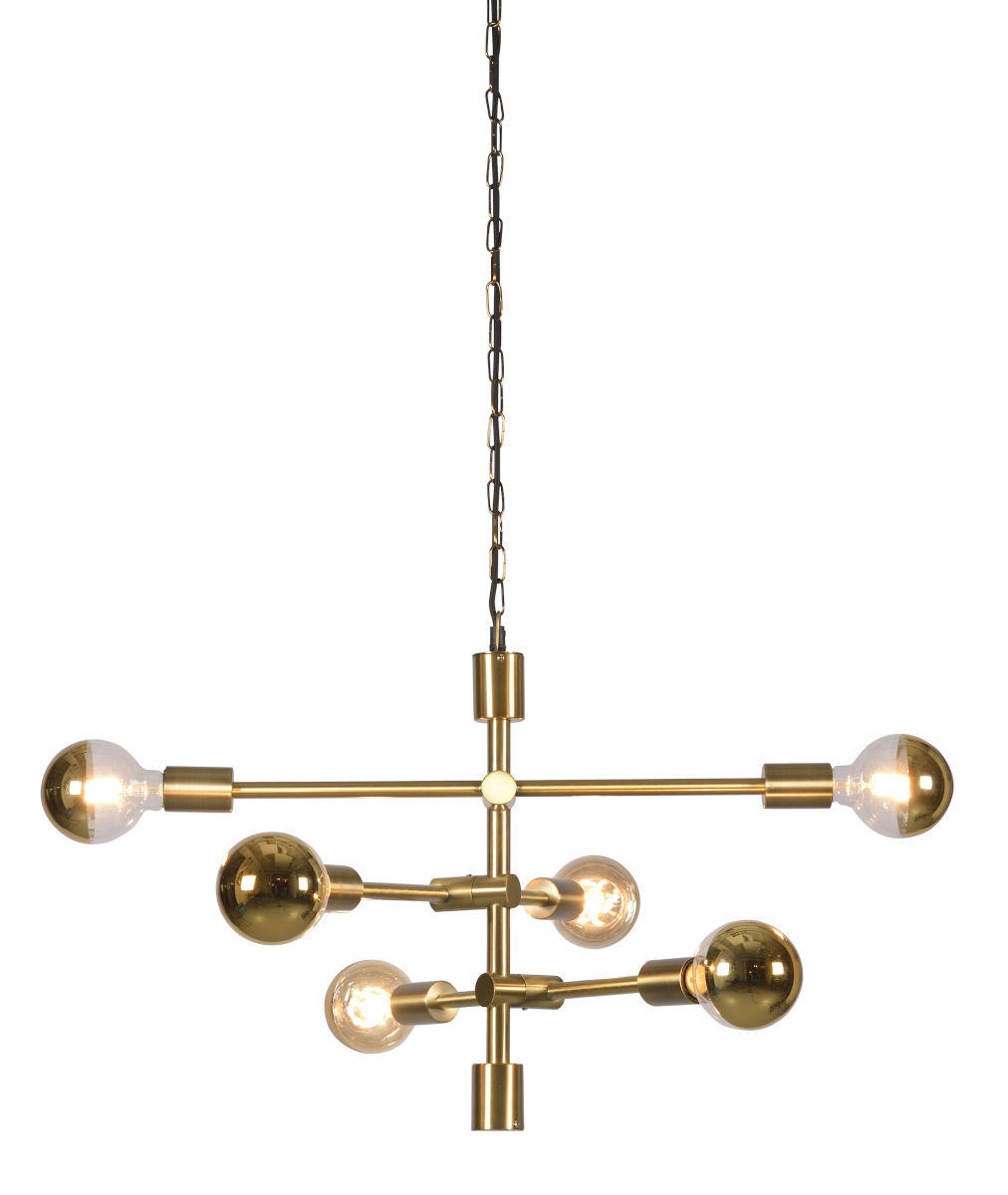 HÄNGELEUCHTE 76/248 cm  - Goldfarben, Design, Metall (76/248cm) - It's about Romi