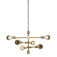 HÄNGELEUCHTE 76/248 cm  - Goldfarben, Design, Metall (76/248cm) - It's about Romi