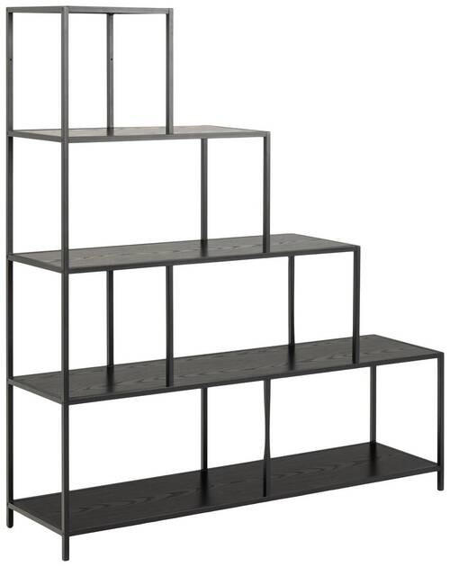 REGALELEMENT Schwarz - Schwarz, Trend, Holzwerkstoff/Metall (135/150/35cm)