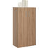 KOMMODE - Eichefarben/Alufarben, Design, Holzwerkstoff/Kunststoff (60/115,2/33,6cm) - Carryhome KOMMODE - Eichefarben/Alufarben, Design, Holzwerkstoff/Kunststoff (60/115,2/33,6cm) - Carryhome