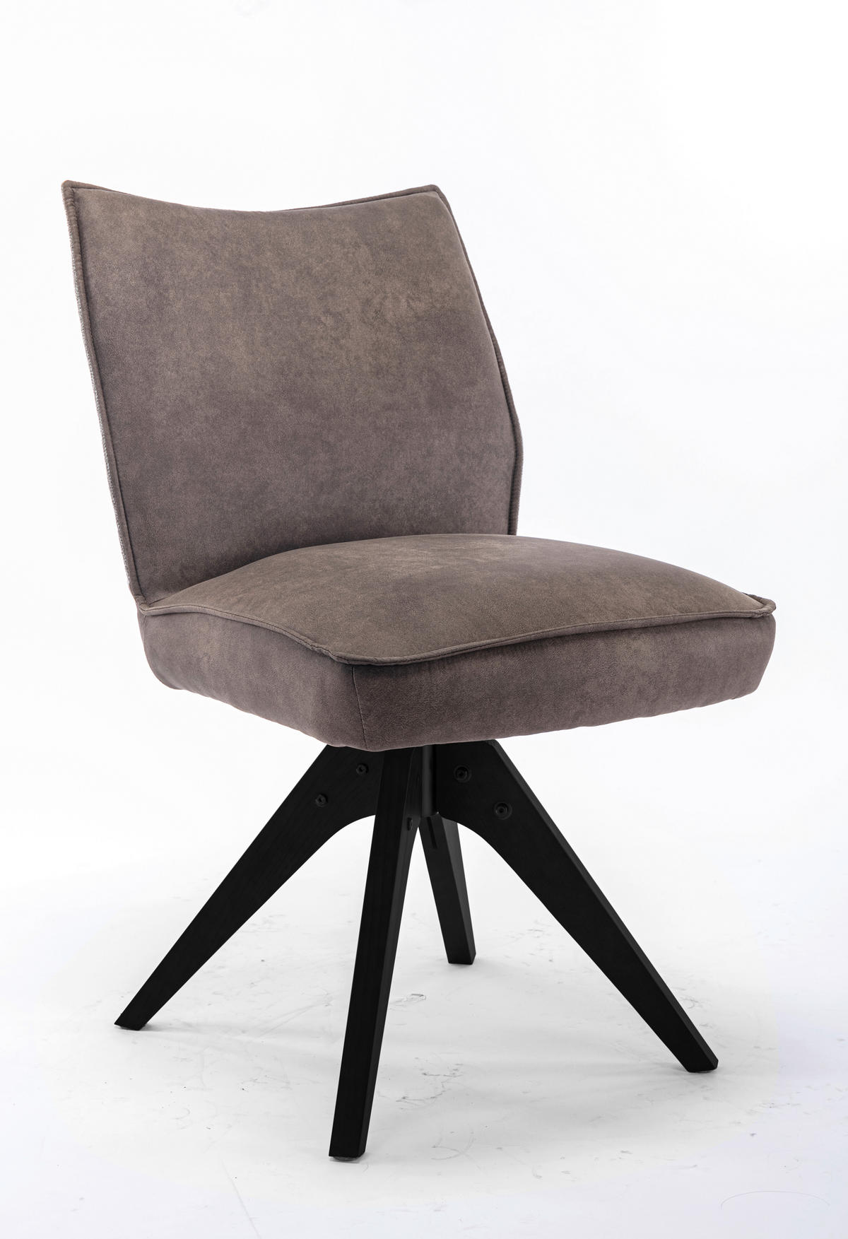 STUHL  in Holz, Textil  - Schwarz/Braun, Design, Holz/Textil (52/85/62cm) - Livetastic