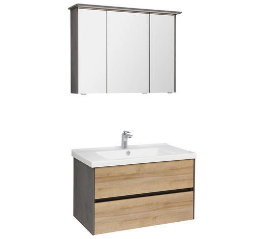 BADEZIMMER Eichefarben, Dunkelgrau BADEZIMMER Eichefarben, Dunkelgrau