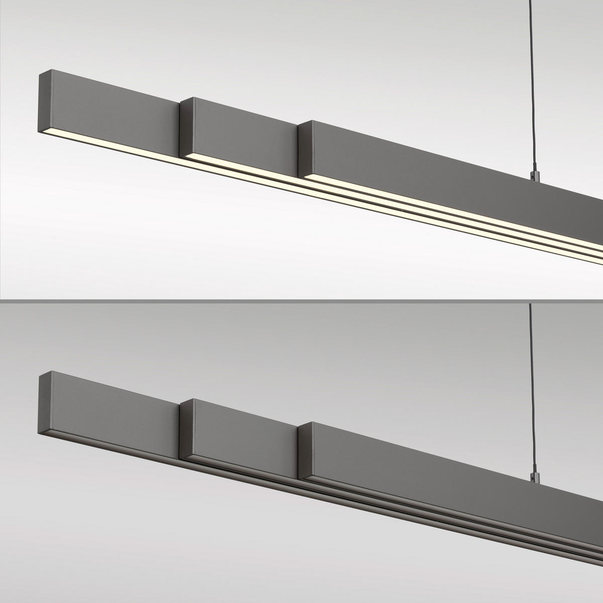 LED-HÄNGELEUCHTE 179/55/150 cm  - Anthrazit, Design, Kunststoff/Metall (179/55/150cm)