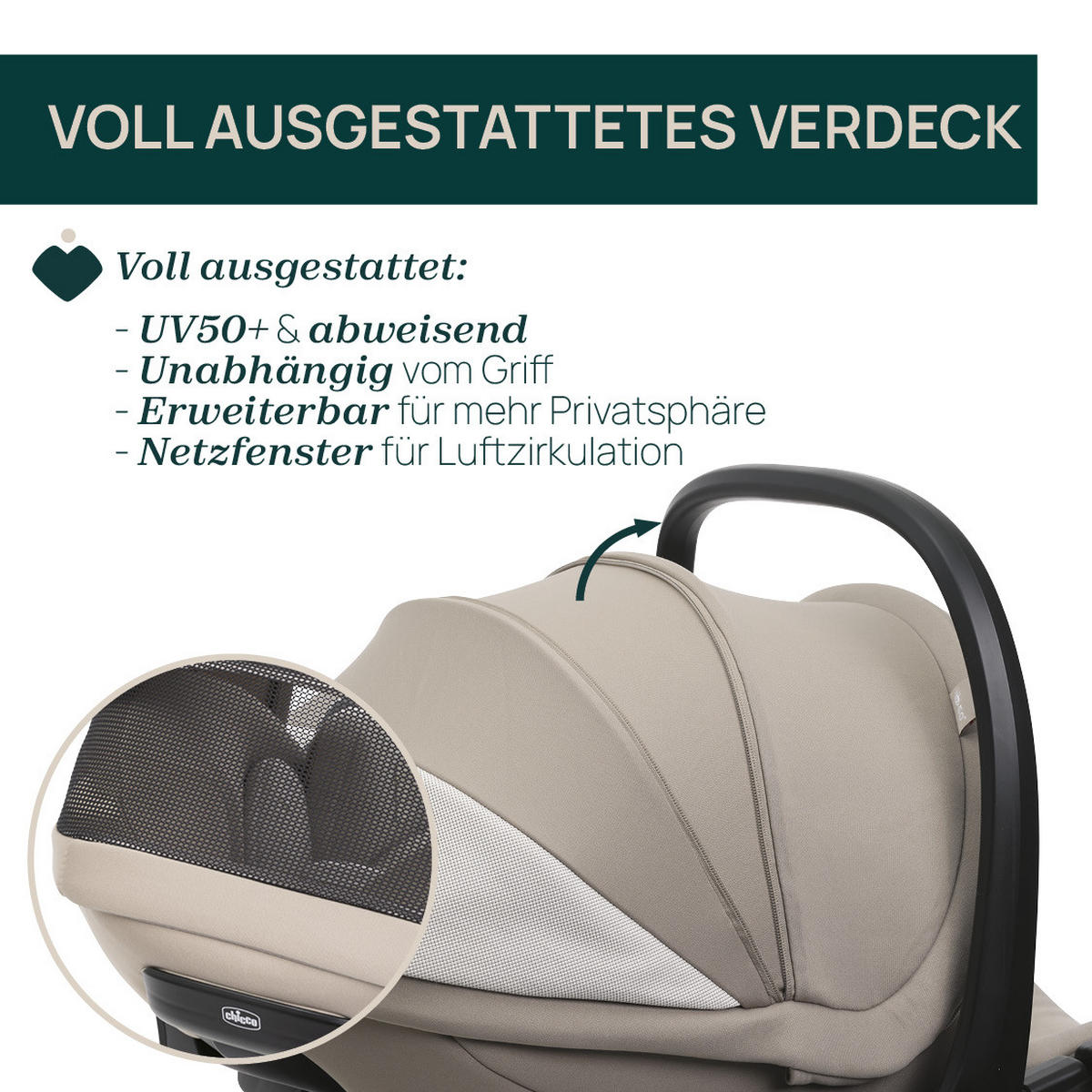 KINDERAUTOSITZ First Seat Recline I-Size   - Beige, Basics, Textil (44/58/60/65cm) - Chicco