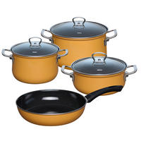 KOCHTOPFSET ORANGE 4-teilig  - Orange, Basics, Metall (48.50/28.50/24cm) - Riess
