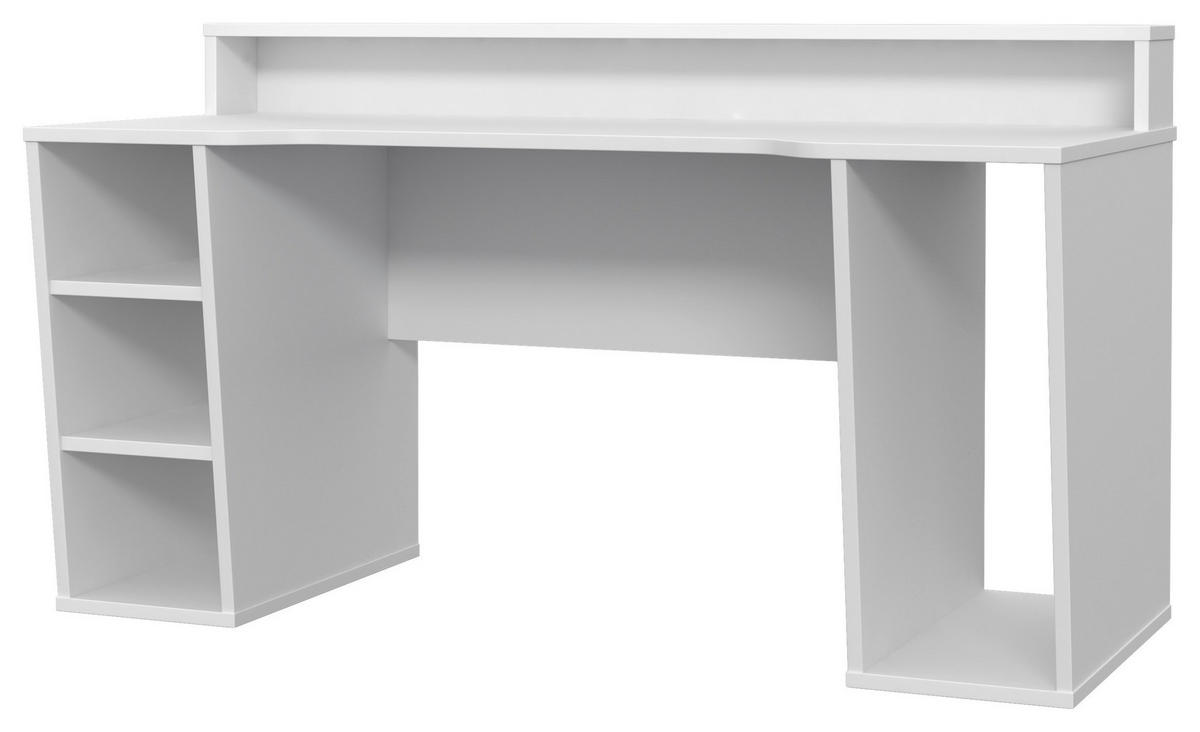 COMPUTERTISCH Weiß  - Weiß, MODERN, Holzwerkstoff/Kunststoff (160/72/91cm) - MID.YOU