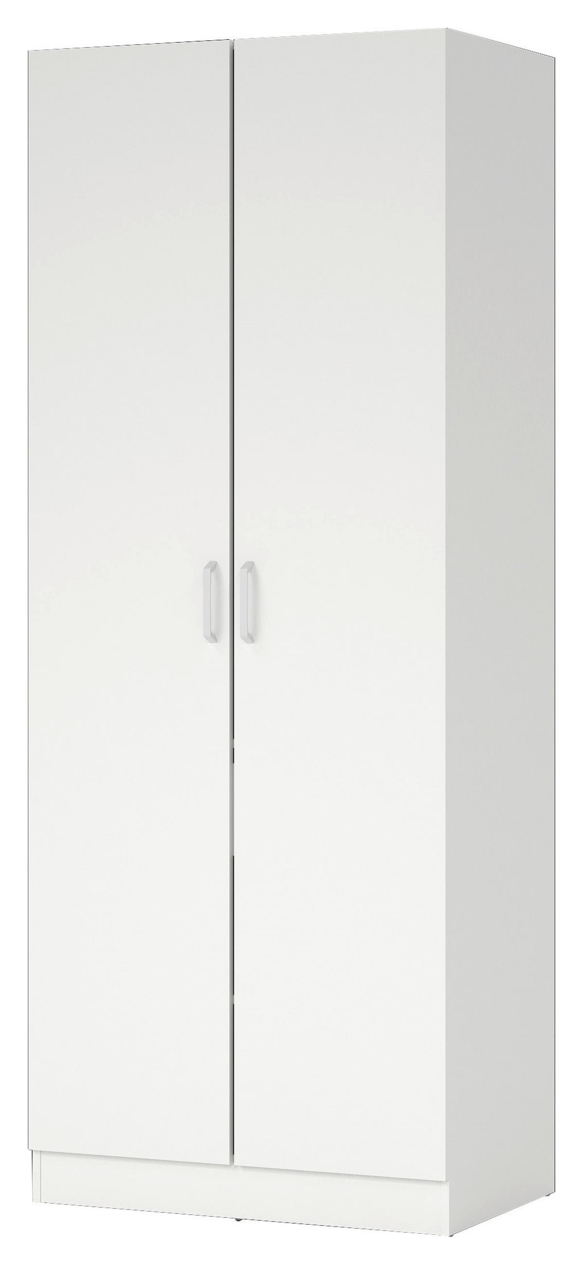 ŠATNÍ SKŘÍŇ S OTOČNÝMI DVEŘMI, bílá, 78,5/200,4/49,75 cm - bílá, Moderní, kov/kompozitní dřevo (78,5/200,4/49,75cm) - MID.YOU
