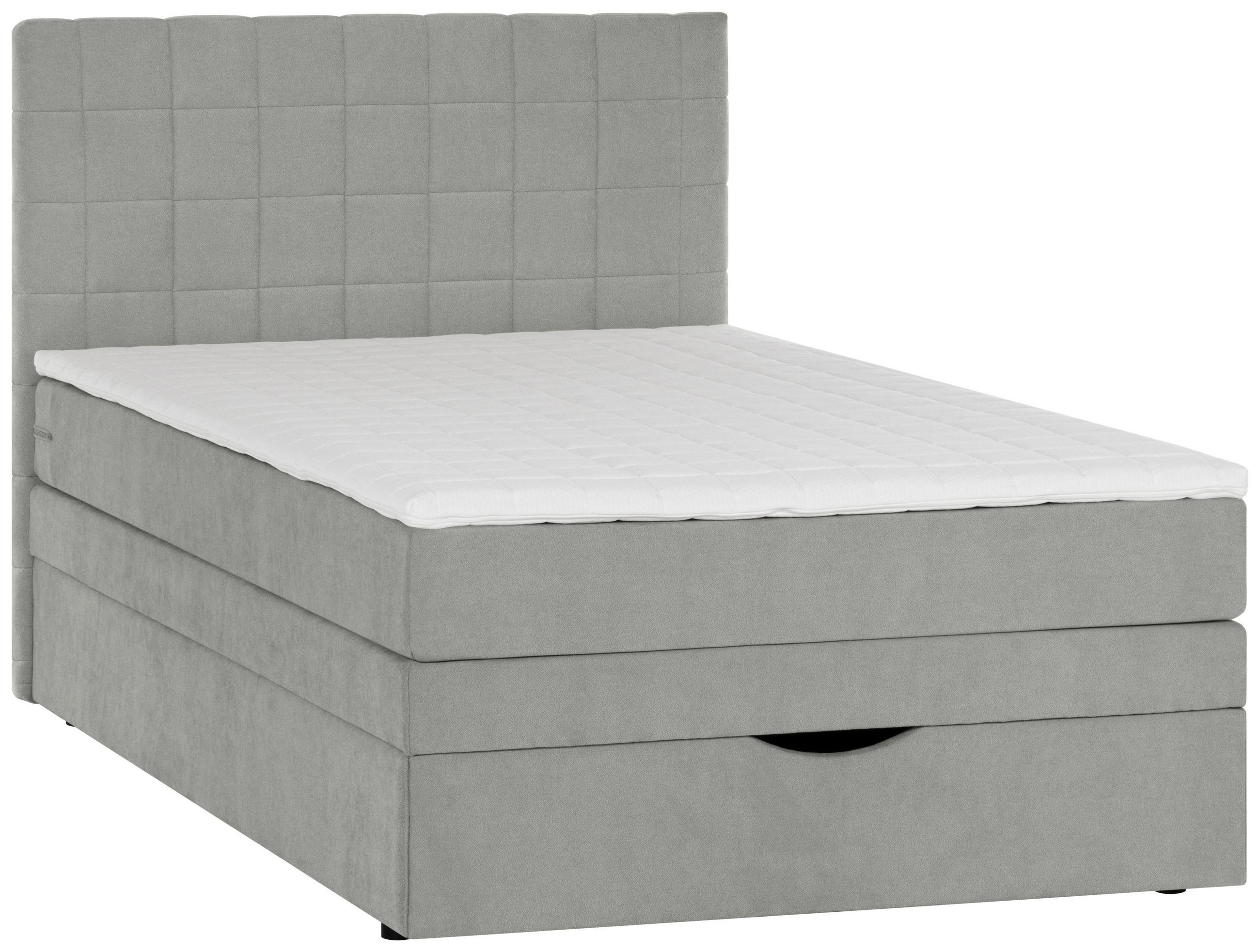 BOXSPRINGBETT 140/200 cm,  in Grau  - Schwarz/Grau, Design, Kunststoff/Textil (140/200cm) - Welnova