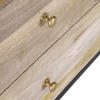 KOMMODE Mangoholz massiv  - Goldfarben/Schwarz, Trend, Holz/Metall (80/80/42cm) - Livetastic