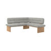 ECKBANK 232/170 cm Webstoff Hellgrau Eiche Sperrholz   - Eichefarben/Hellgrau, KONVENTIONELL, Holz/Textil (232/170cm) - James Wood