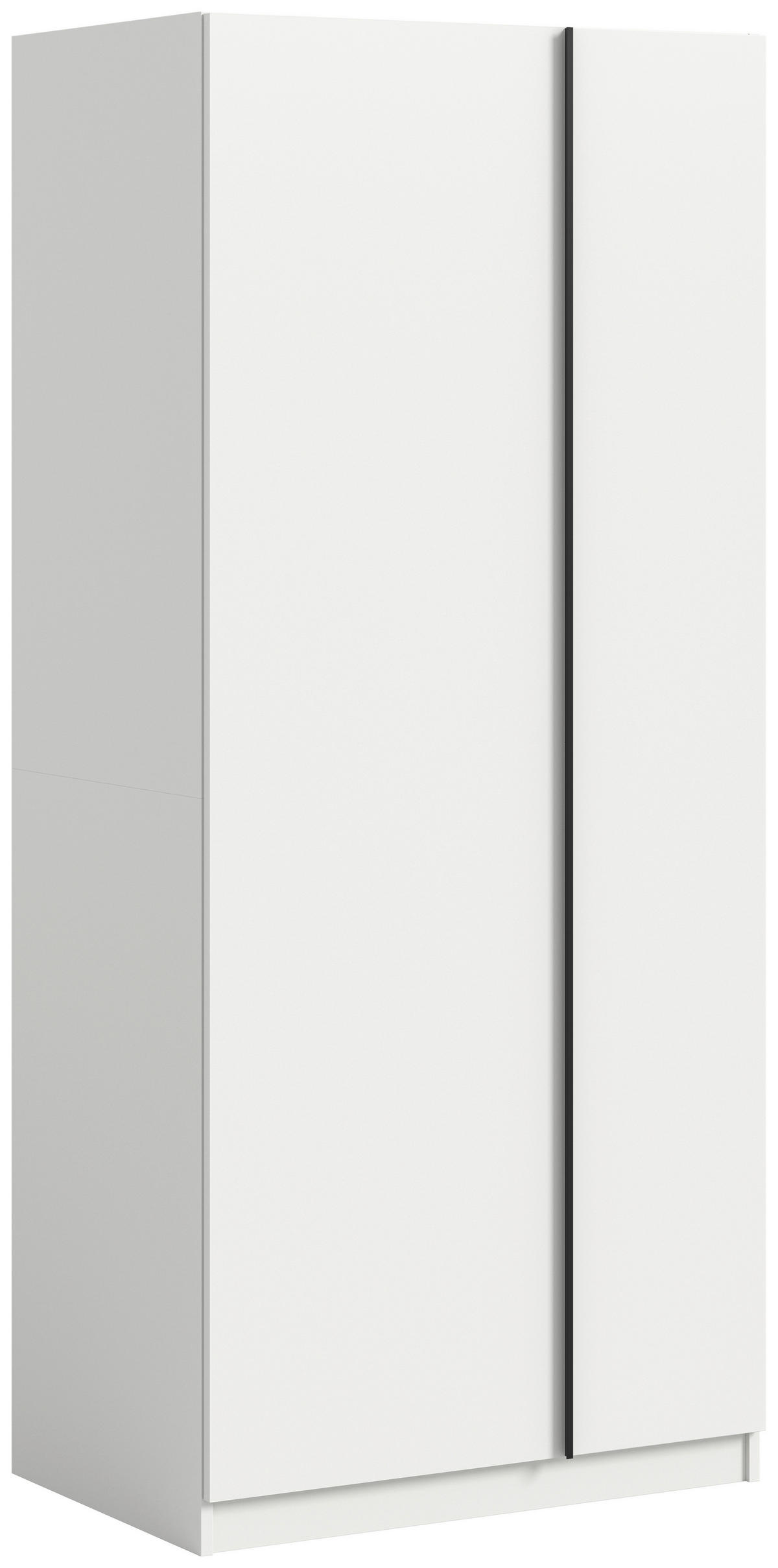 SKRIŇA S OTOČNÝMI DVERAMI, biela,  - čierna/biela, Modern, kompozitné drevo/plast (80cm) - MID.YOU