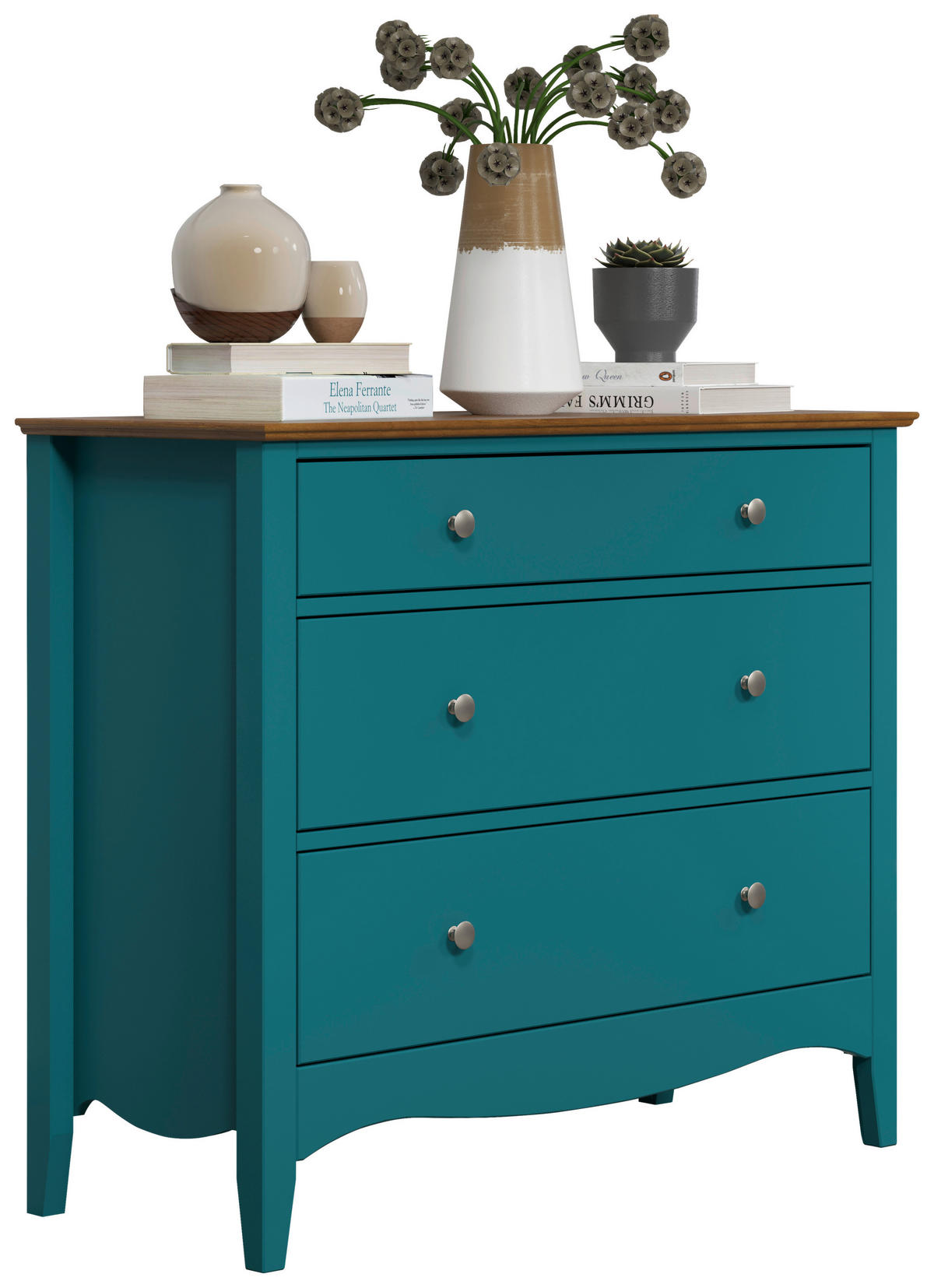 KOMMODE  in 100/86/42 cm  - Blau/Dunkelbraun, LIFESTYLE, Holz/Holzwerkstoff (100/86/42cm)