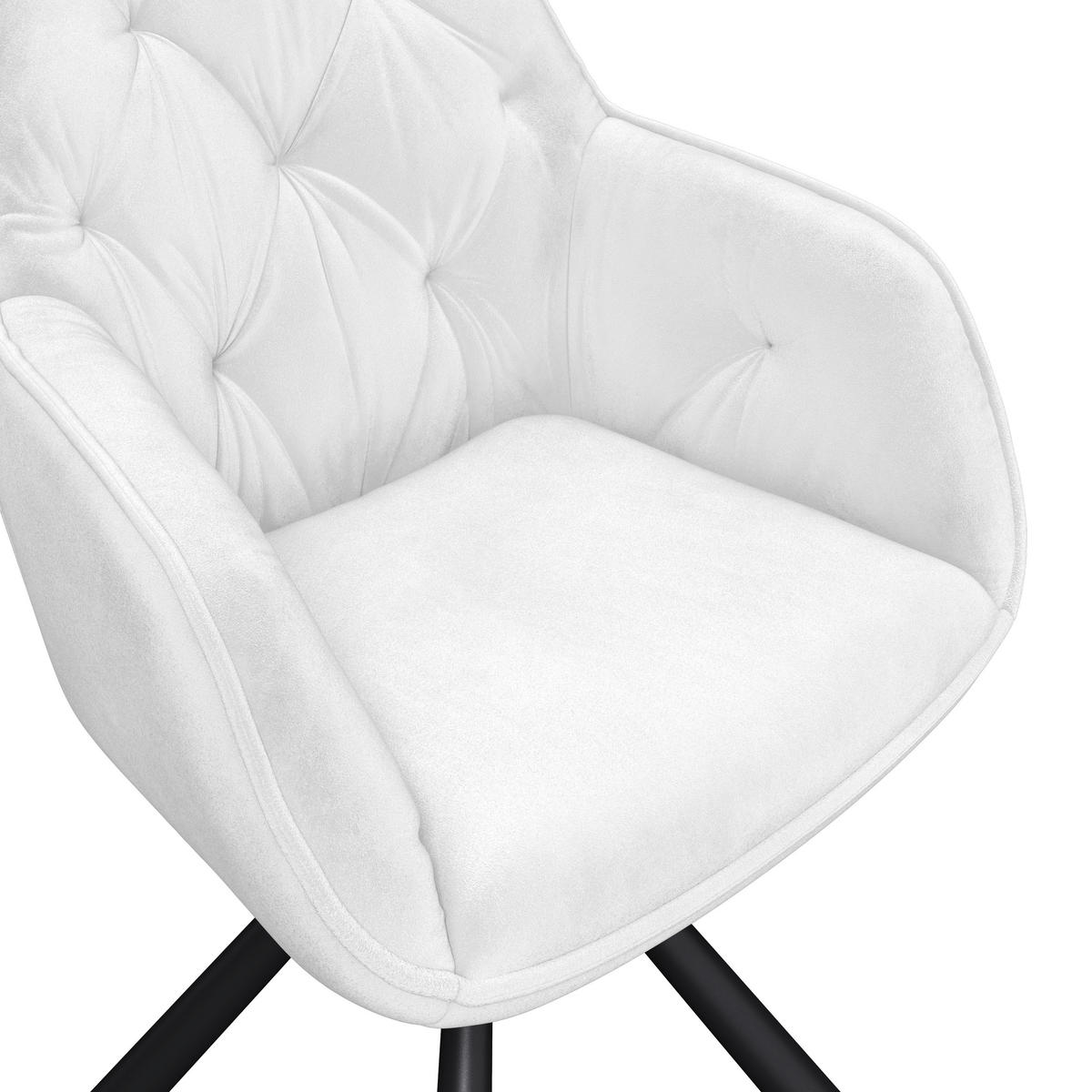 STOL MED ARMSTÖD järn sammet  - beige/svart, Klassisk, metall/textil (62/85/62cm) - Hom`in