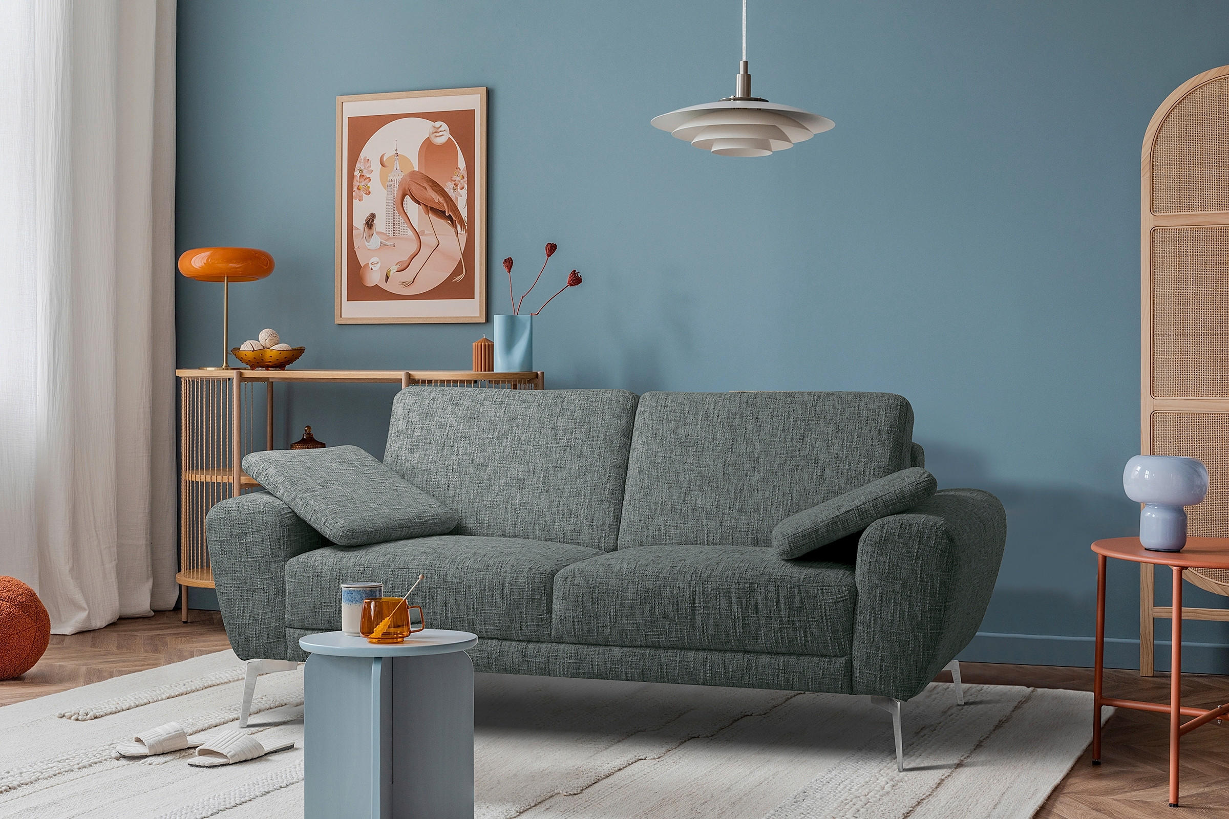 Livetastic 2-Sitzer-Sofa Spring Anthrazit 157x85x92 cm