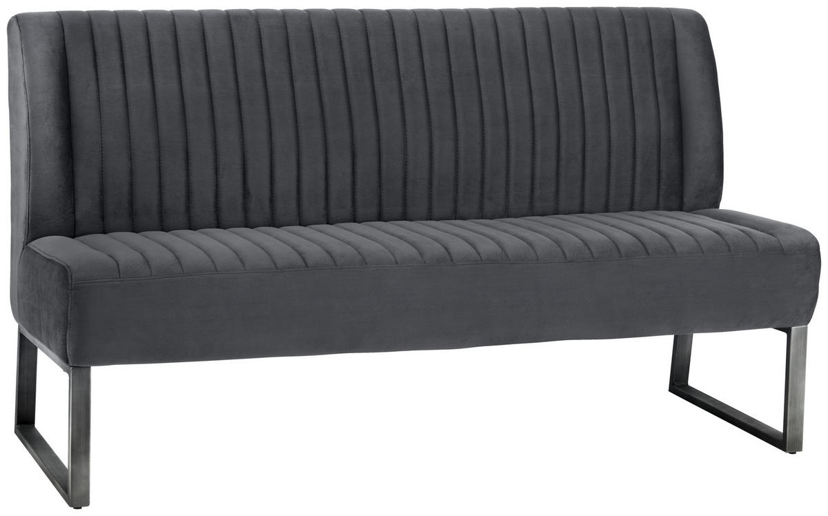 LAVICA, sivá, čierna - čierna/sivá, Trend, kov/textil (160/88/67cm) - Ambia Home