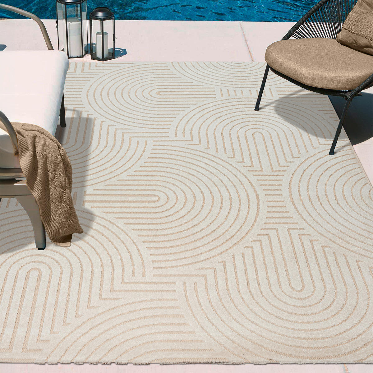 OUTDOORTEPPICH 200/290 cm Berlin Creme  - Creme, Basics, Kunststoff/Textil (200/290cm) - Novel