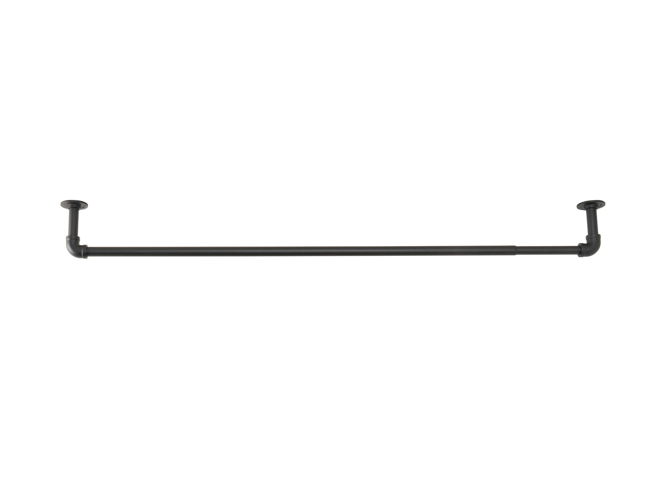 VORHANGSTANGENSET 160 cm  - Schwarz, Design, Metall (160cm)