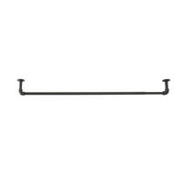 VORHANGSTANGENSET 160 cm  - Schwarz, Design, Metall (160cm)