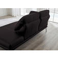 RÉCAMIERE in Echtleder Dunkelbraun  - Chromfarben/Dunkelbraun, Design, Leder/Metall (209/85-109/95-16cm) - Dieter Knoll