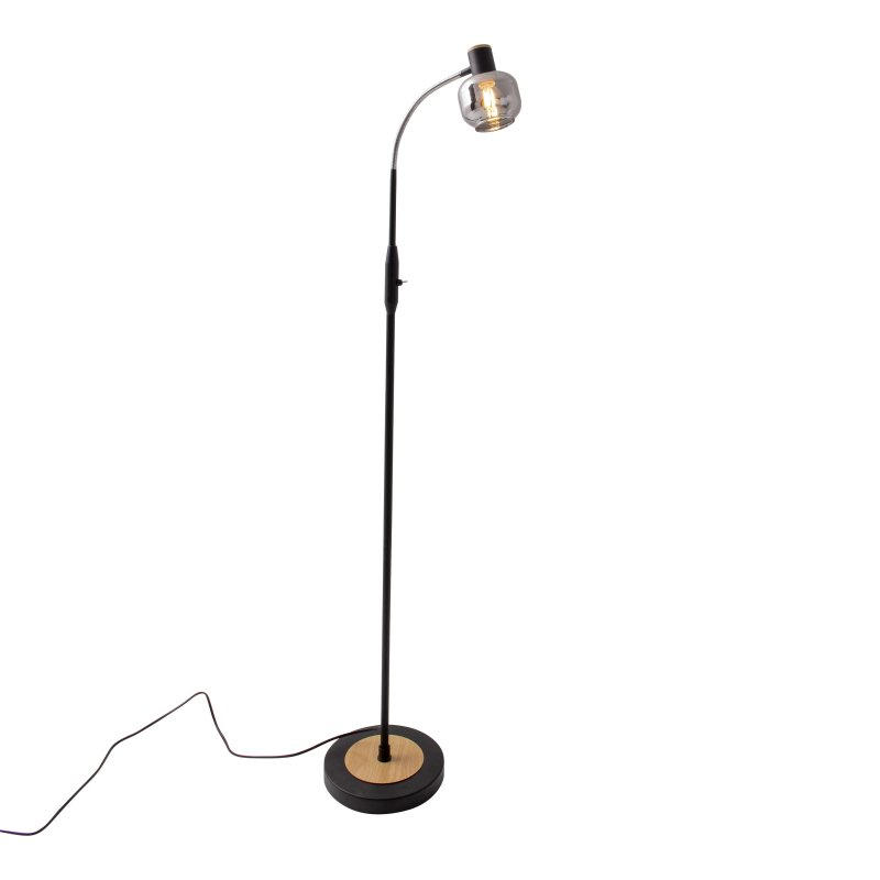 STEHLEUCHTE 10/148 cm    - Schwarz, Design, Glas/Metall (10/148cm) - Näve