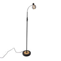 STEHLEUCHTE 10/148 cm    - Schwarz, Design, Glas/Metall (10/148cm) - Näve