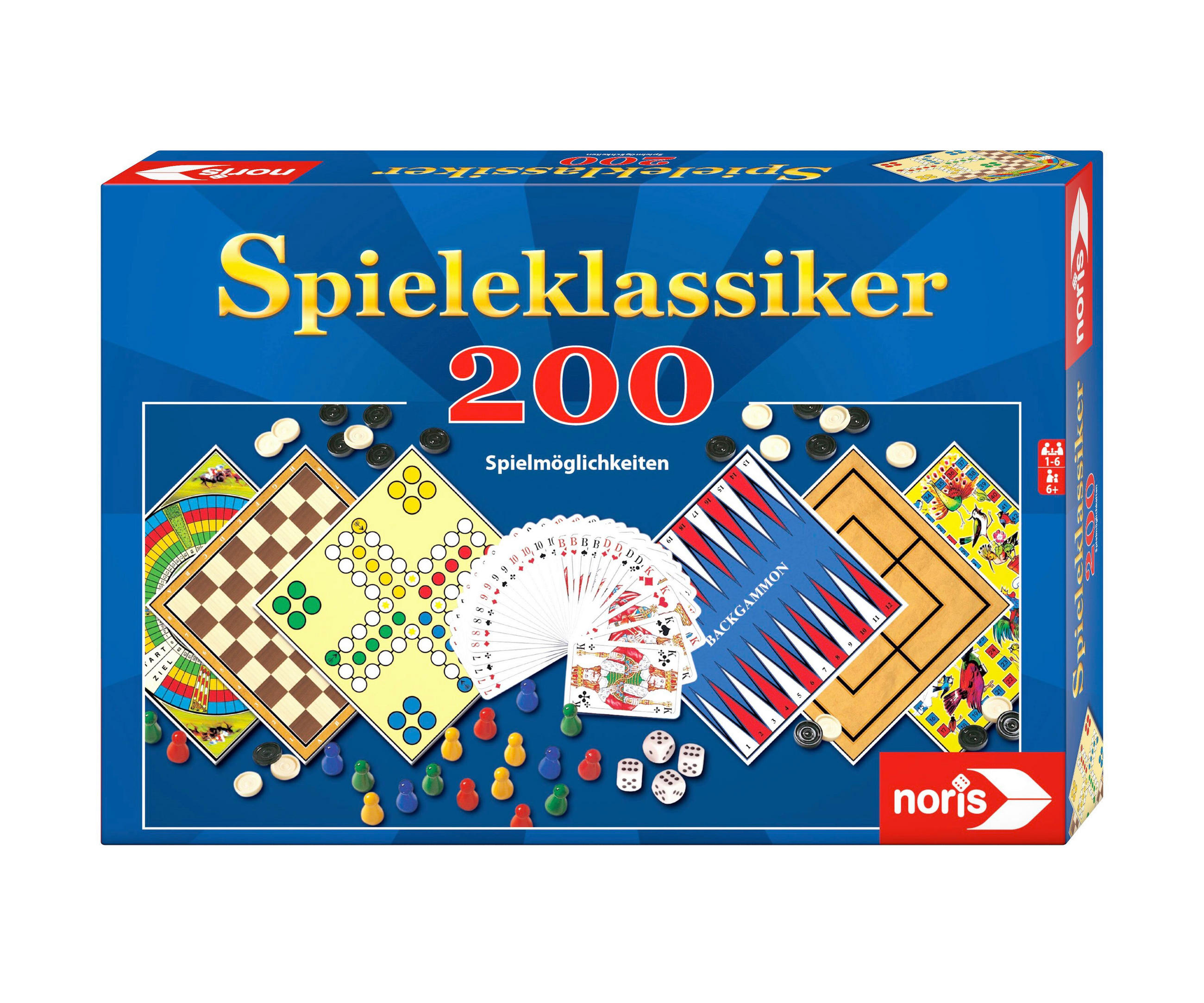 Simba Lernspiel Spieleklassiker 200 Spielmöglichkeiten Mehrfarbig 34.20x23.50x5.30 cm
