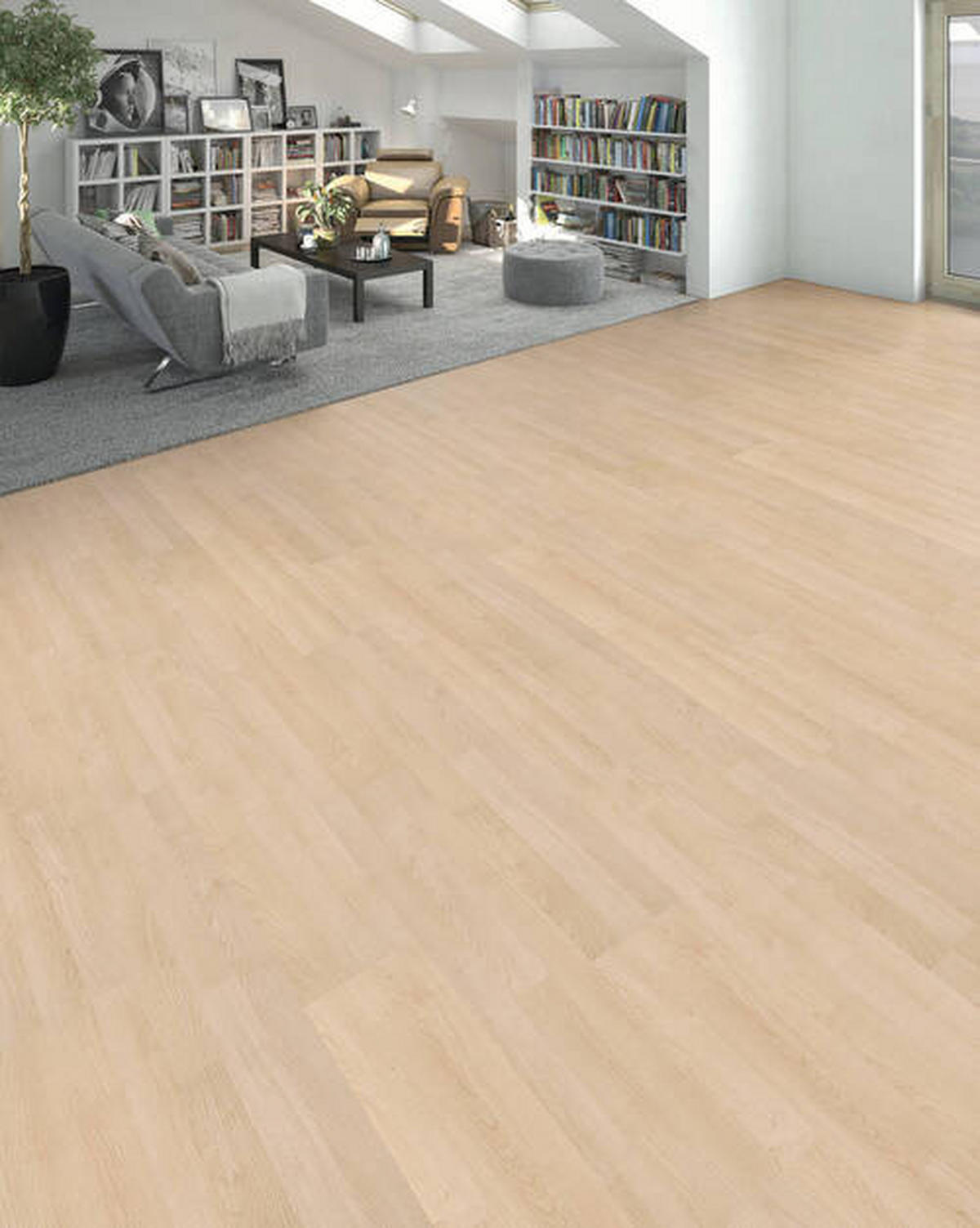 LAMINATBODEN Living by HARO Laminat Sonderedition NKL 31  per  m² - Ahornfarben, Basics, Holzwerkstoff (19.3/128.2cm) - Living by HARO