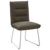 STUHL  in Stahl Flachgewebe  - Edelstahlfarben/Dunkelbraun, Design, Textil/Metall (49/93/59cm) - Dieter Knoll