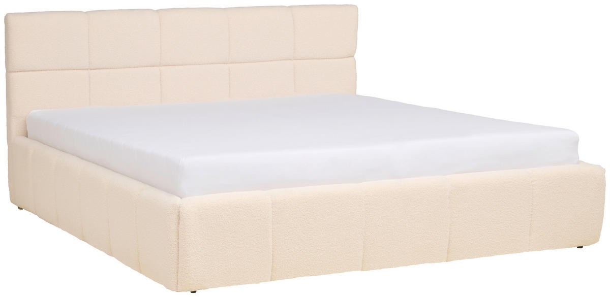 POLSTERBETT Lattenrost Beige 180/200 cm  - Beige/Schwarz, MODERN, Holz/Kunststoff (180/200cm) - Livetastic