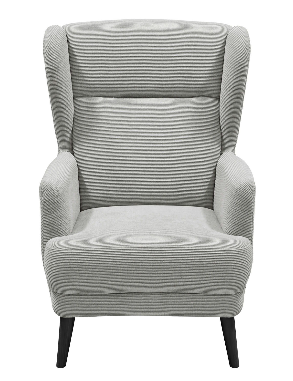 SESSEL Cord Grau  - Schwarz/Grau, Modern, Holz/Textil (74/106/94cm) - MID.YOU