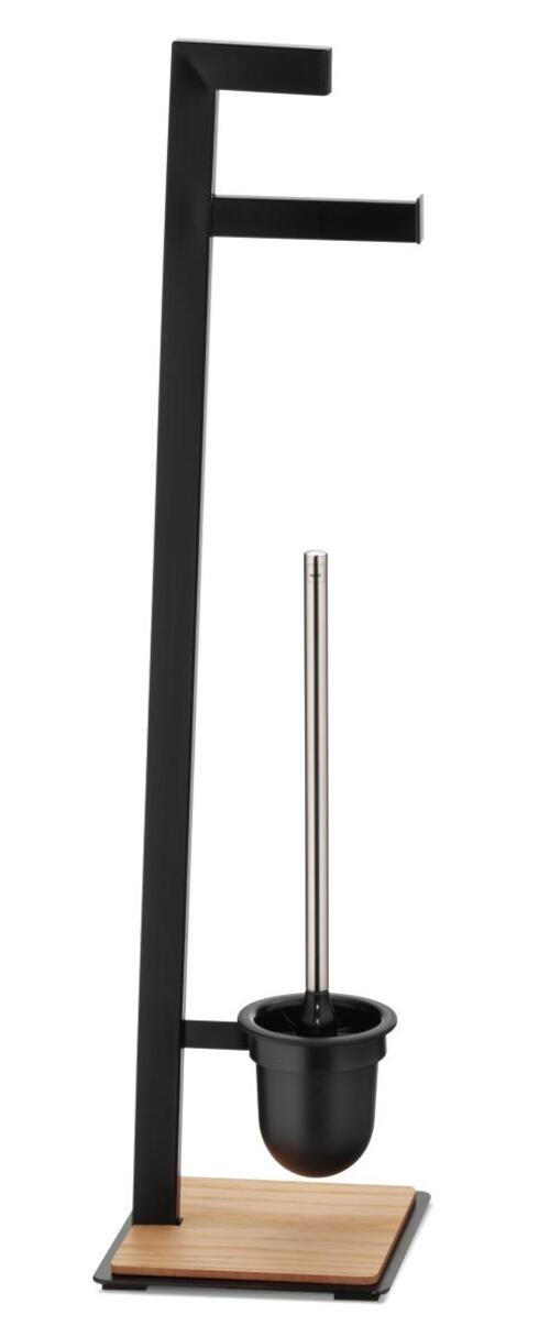 GARNITURA TOALETNE ČETKE crna drvo, metal OAK - crna, Konvencionalno, metal/drvo (20,0/82,0/20,0cm) - Kela
