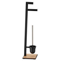 GARNITURA TOALETNE ČETKE  crna  drvo, metal  OAK  - crna, Konvencionalno, metal/drvo (20,0/82,0/20,0cm) - Kela
