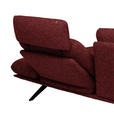 ECKSOFA  in Flachgewebe Rot  234/155 cm  - Rot/Schwarz, Design, Textil/Metall (234/155cm) - Dieter Knoll