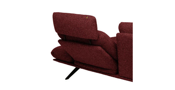 ECKSOFA  in Flachgewebe Rot  234/155 cm  - Rot/Schwarz, Design, Textil/Metall (234/155cm) - Dieter Knoll