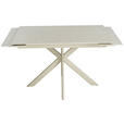 ESSTISCH Beige rechteckig  ausziehbar  - Beige, Design, Keramik/Metall (120-179/80/76cm) - Belluti