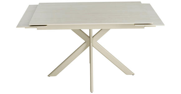 ESSTISCH Beige rechteckig  ausziehbar  - Beige, Design, Keramik/Metall (120-179/80/76cm) - Belluti