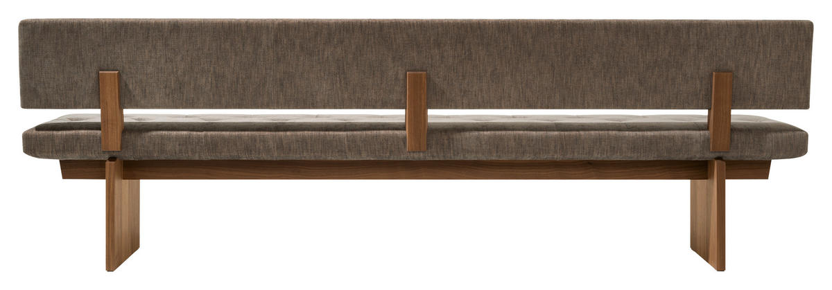 SITZBANK 216/85,5/57 cm  in Braun, Nussbaumfarben  - Nussbaumfarben/Braun, Design, Holz/Textil (216/85,5/57cm) - TEAM 7