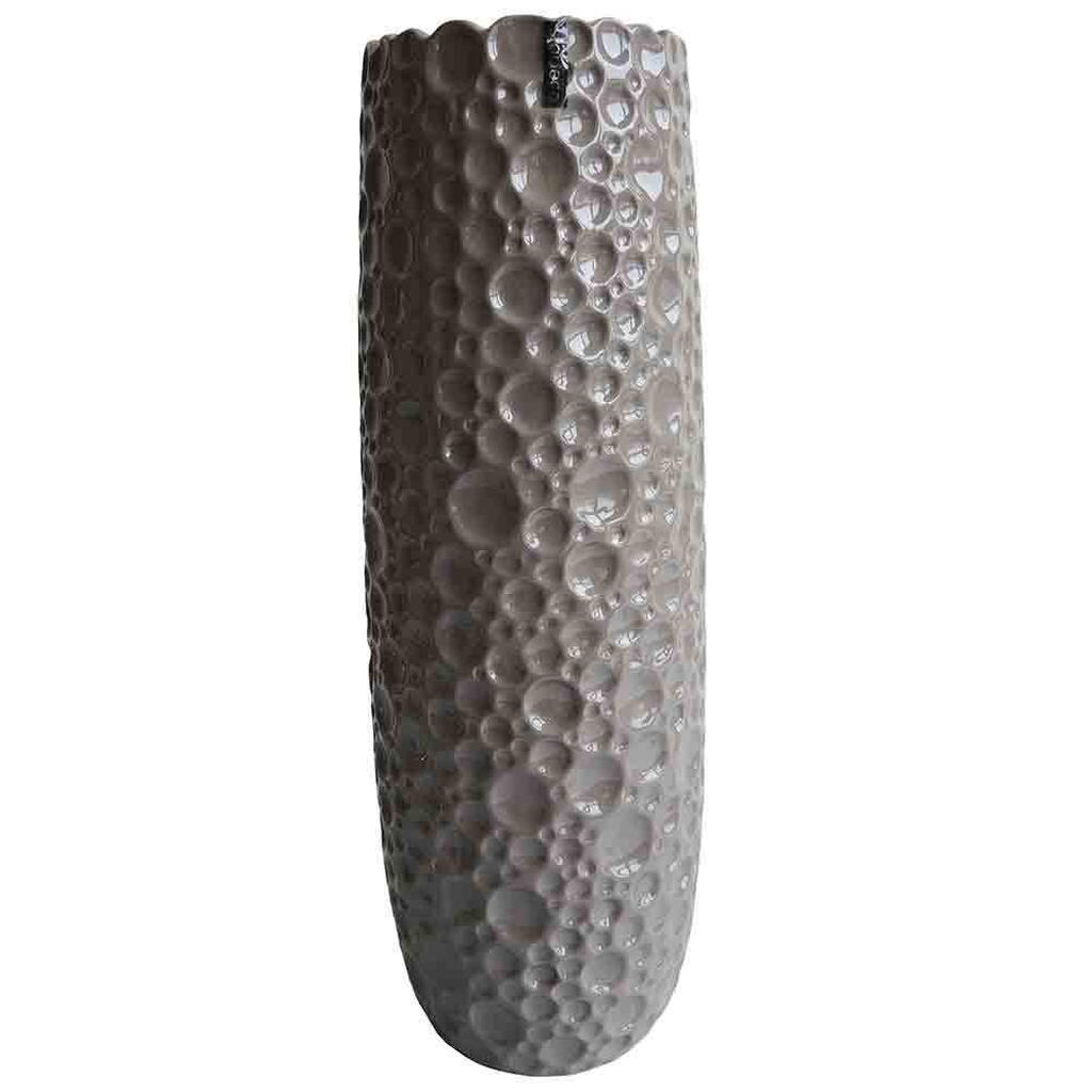 VÁZA, keramika, 65 cm - sivá