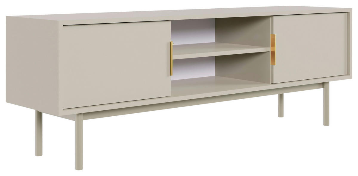 LOWBOARD Viva  in 154/53,5/39 cm  - Kaschmir/Goldfarben, Design, Holzwerkstoff/Metall (154/53,5/39cm) - Boxxx