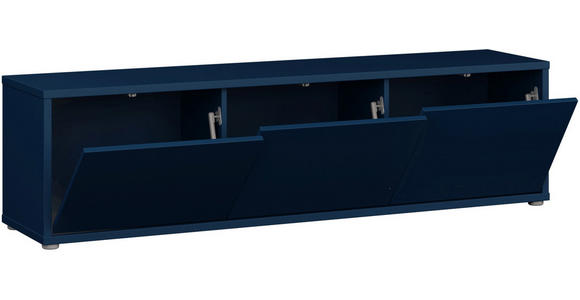 LOWBOARD  in 154,2/42,5/34,9 cm  - Dunkelblau/Grau, MODERN, Holzwerkstoff/Metall (154,2/42,5/34,9cm) - Carryhome