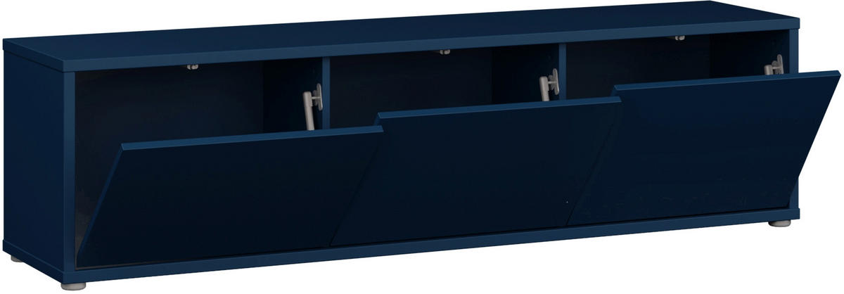 LOWBOARD  in 154,2/42,5/34,9 cm  - Dunkelblau/Grau, MODERN, Holzwerkstoff/Metall (154,2/42,5/34,9cm) - Carryhome