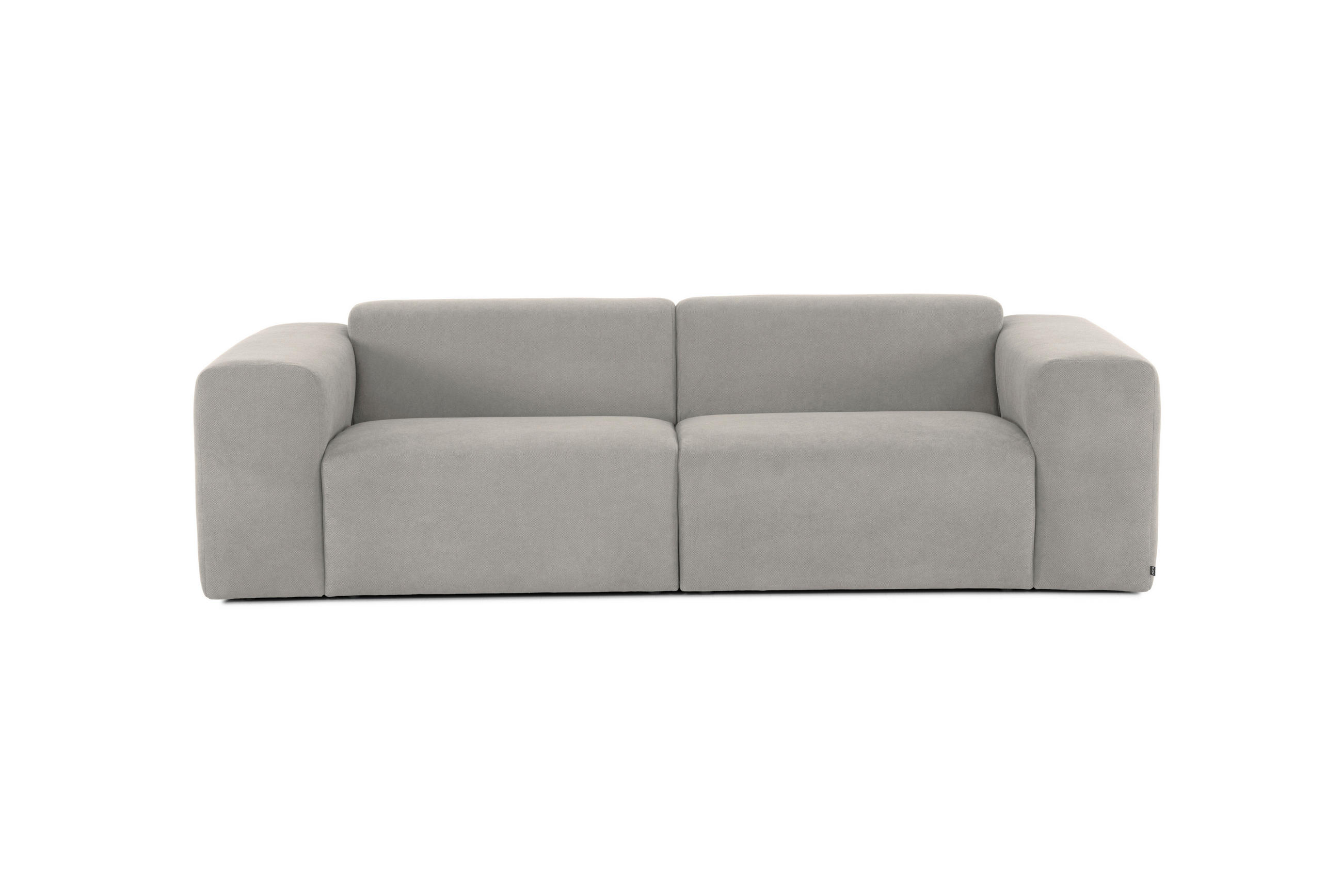 3-SITZER-SOFA Struktur Grau  - Schwarz/Grau, Design, Kunststoff/Textil (266/76/116cm) - MID.YOU