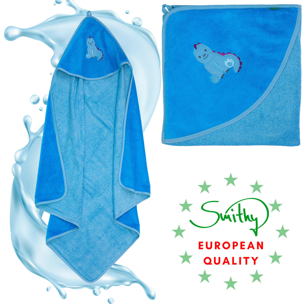 KAPUZENBADETUCH 100/100 cm    - Blau, Basics, Textil (100/100cm)