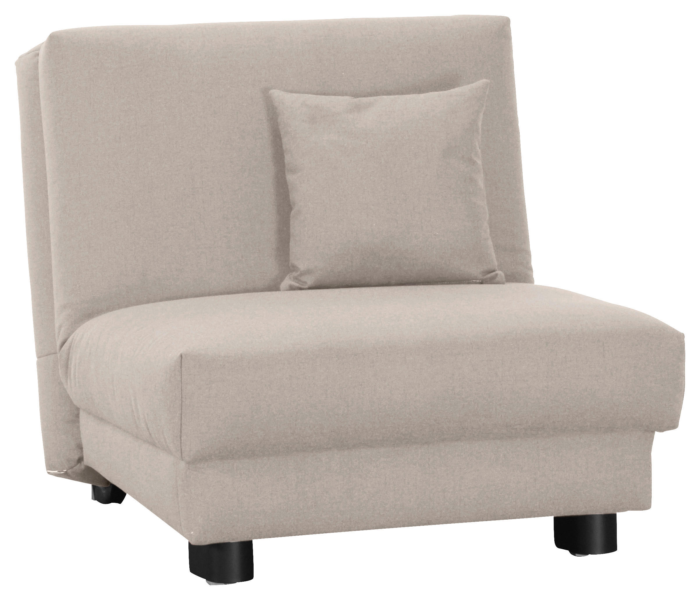 SCHLAFSESSEL Chenille Greige    - Greige/Schwarz, Design, Textil/Metall (85/85/100cm) - Carryhome